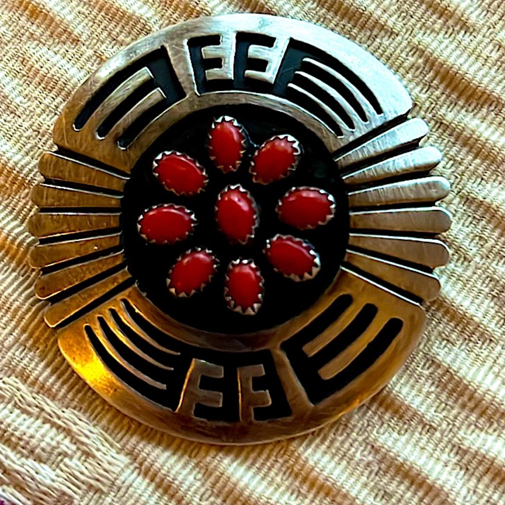 Navajo Roscoe Scott Brooch/bolo tie